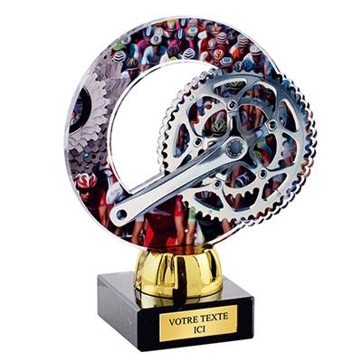 Trophée cyclisme plexiglas 13cm - PN02B