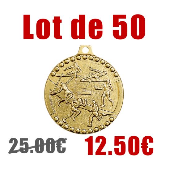 Médaille fer athlétisme Ø32mm lot 50