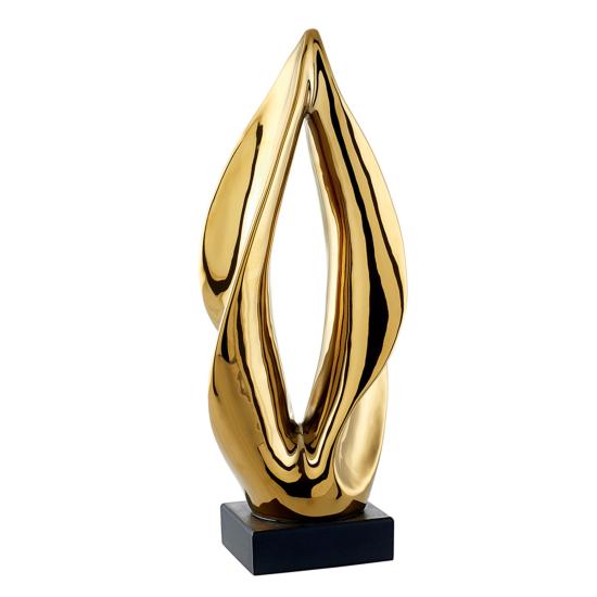 Trophée design céramique doré 44cm