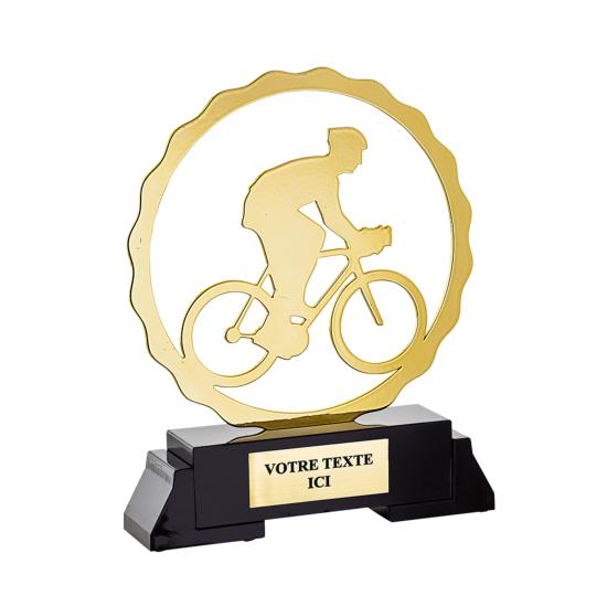 Trophée cyclisme métal 19cm