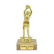 Trophée basket femme plastique 14cm - FST1028