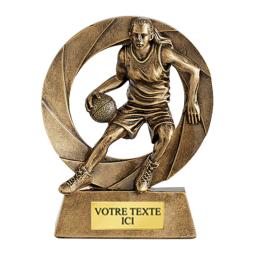 Trophée basket féminin résine 11cm - RS3102