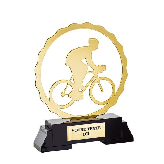 Trophée cyclisme métal 19cm