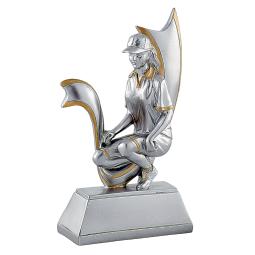 Trophée pétanque femme résine