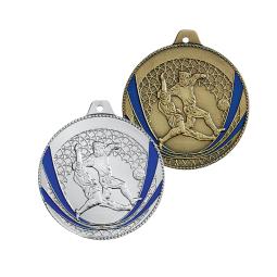Médaille frappée bicolore foot Ø50mm