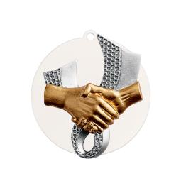 Médaille fair-play fond noir ou blanc Ø70mm