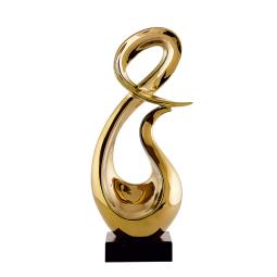 Trophée design céramique doré 42cm