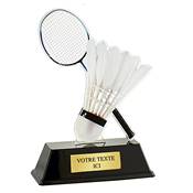 Trophée badminton plexiglas 16cm - PN016