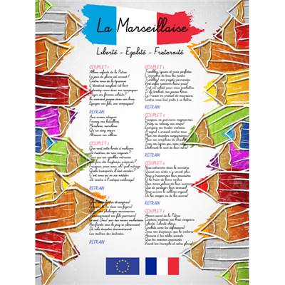 Affiche La Marseillaise modèle école primaire