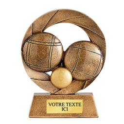 Trophée boule pétanque résine 11cm
