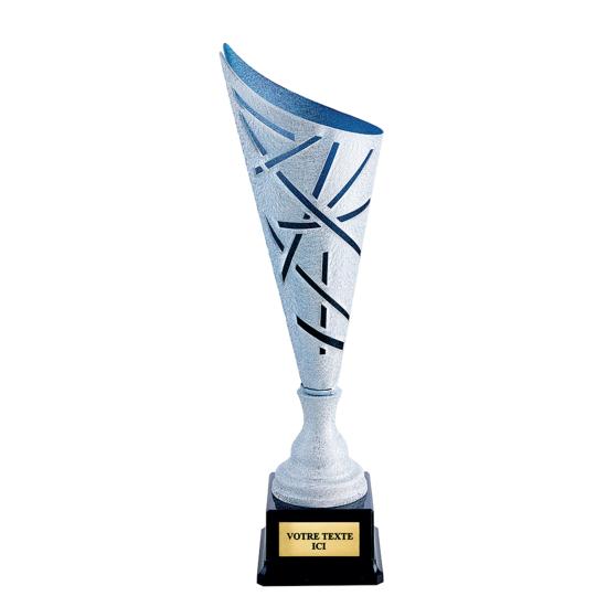 Coupe argent bleu mat