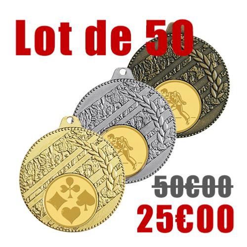 Médaille fer Ø50mm lot 50