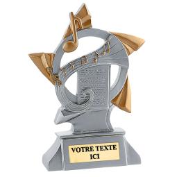 Trophe musique rsine 15cm