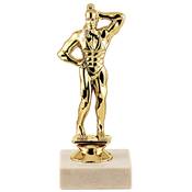 Trophée bodybuilding femme plastique 15cm - MSJ012