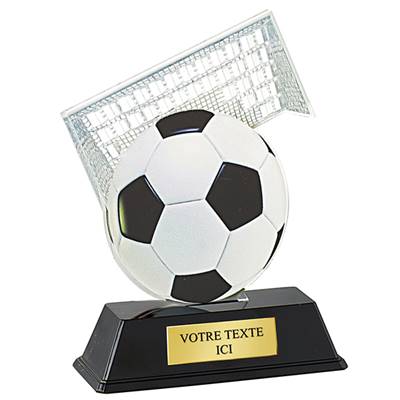 Trophée foot plexiglas 15cm