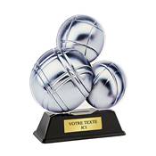 Trophée pétanque plexiglas 16cm - PN040