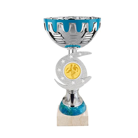 Coupe aregnt turquoise 17cm