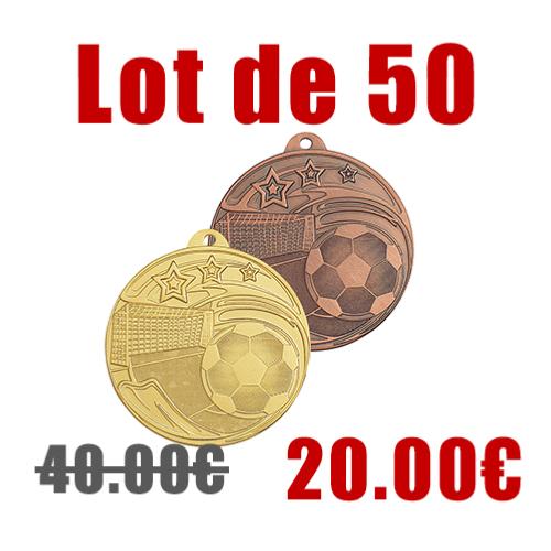 Médaille foot Ø50mm lot 50
