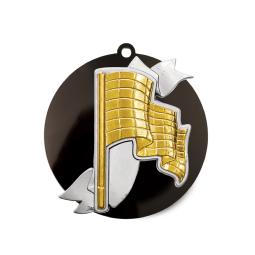 Médaille sport mécanique acrylique métal Ø80mm