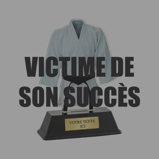 Trophée combat plexiglas couleur 16cm