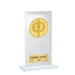 Trophée verre porte centre 15cm 