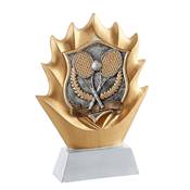 Trophée blason tennis résine 18cm - RS0974Ctennis