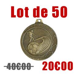 Médaille foot Ø50mm lot 50