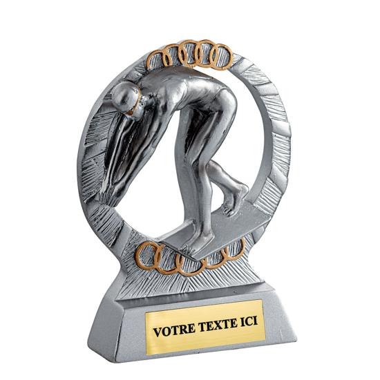 Trophée natation femme résine 11cm - RS2529