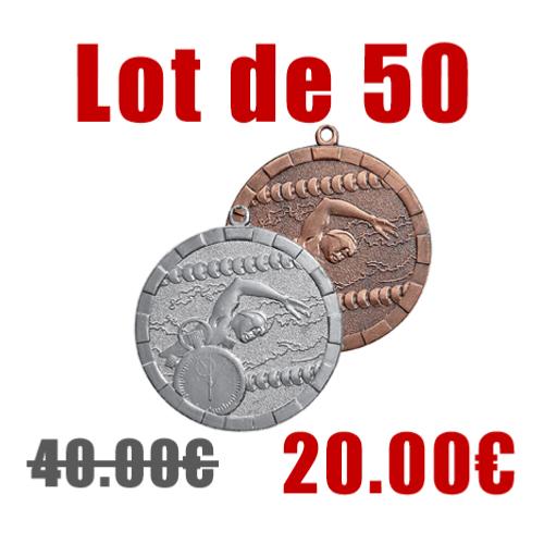 Médaille natation Ø50mm lot 50 - MF59T