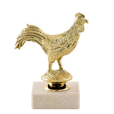 Trophée coq plastique 12cm - MSJ002