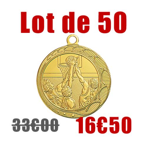 Médaille basketball Ø50mm lot 50