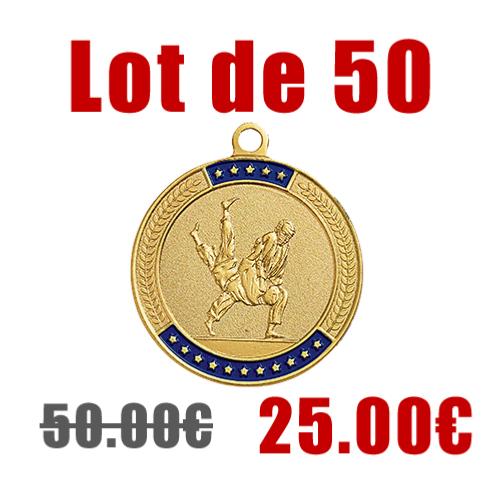 Médaille judo Ø50mm lot 50