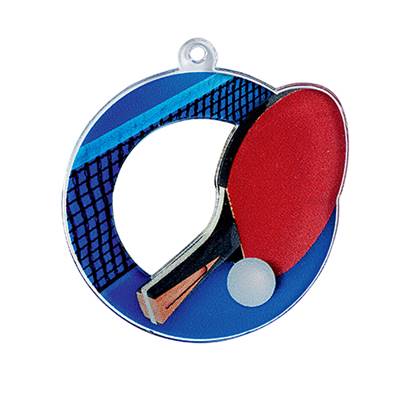 Médaille tennis de table plexiglas Ø50mm - MAN12