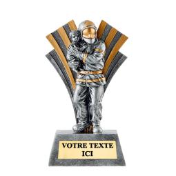 Trophe pompier rsine 16cm