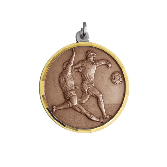 Médaille football laiton Ø32mm