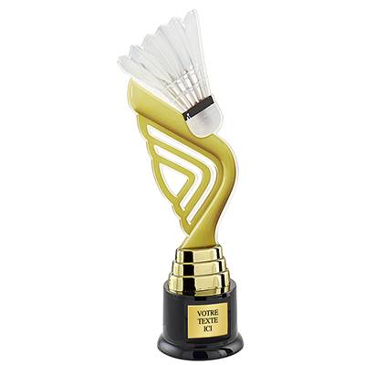 Trophée badminton plexiglas 31cm - PN014