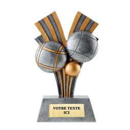Trophée pétanque résine 21cm