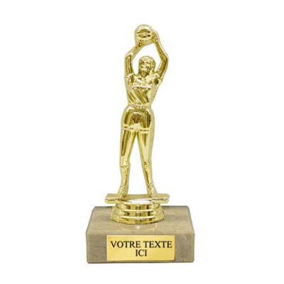 Trophée basket femme plastique 14cm