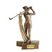 Trophée golf femme résine 21cm - RS3427
