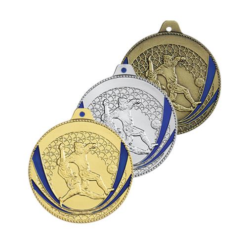 Médaille frappée bicolore foot Ø50mm - M251R