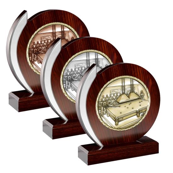Trophée billard bois 16cm