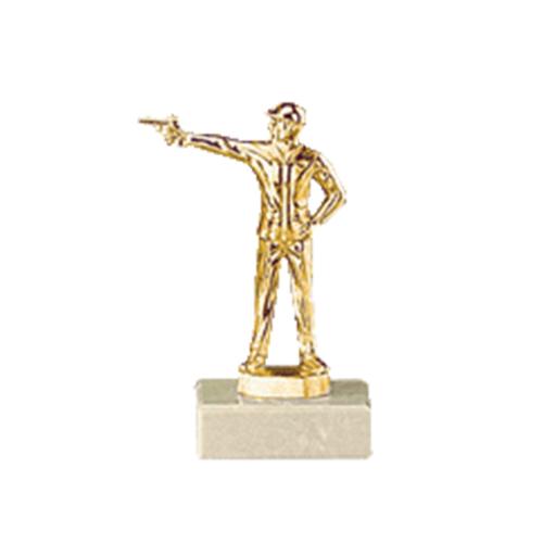 Trophée tir pistolet métal 14cm