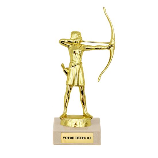 Trophée tir à l'arc femme métal 14cm