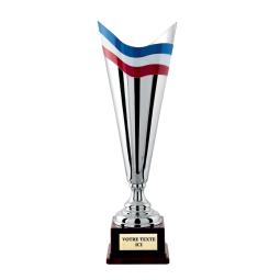 Coupe mtal argent blanc bleu rouge