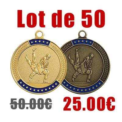 Médaille judo Ø50mm lot 50