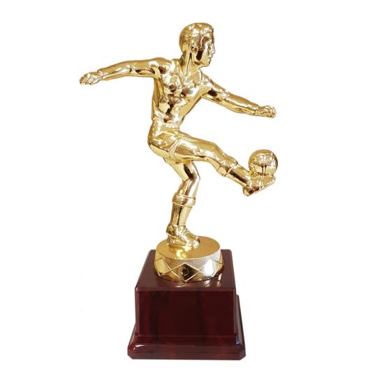 Trophée foot métal 27cm