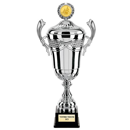 Coupe Prestige argent avec couvercle 51cm
