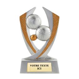 Trophée pétanque résine 15cm