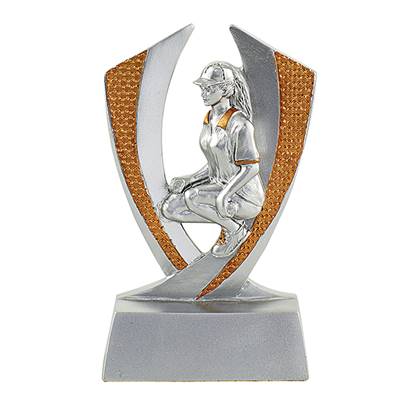 Trophée pétanque femme résine 11cm - RS2730