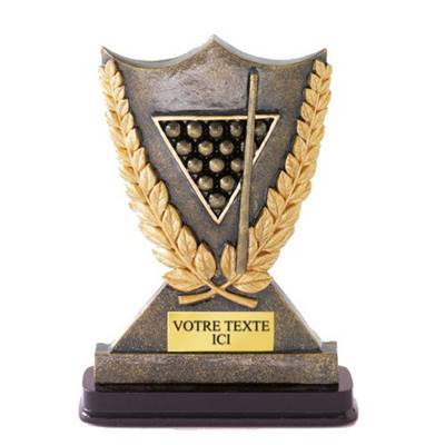 Trophée billard résine 19cm